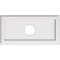Ekena Millwork Rectangle Architectural Grade PVC Ceiling Medallion, 18"W x 9"H x 3"ID x 6 1/4"C x 1"P, One-Piece CMP18X9RE-03000 - alternate 1